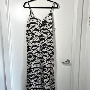 NWT Old Navy Tie Back Maxi Slip Dress With Side Slits (Size M)